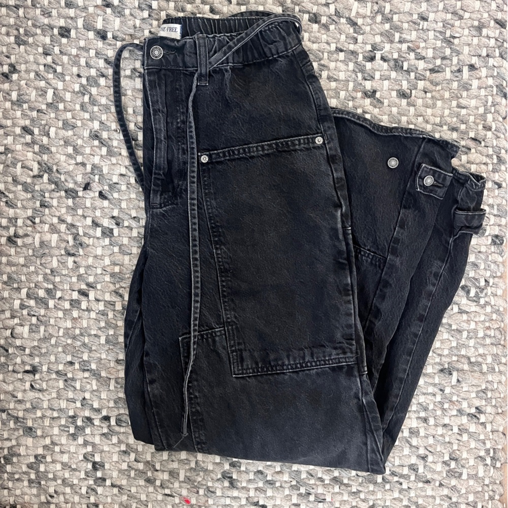 Free People curvy outlaw wide-leg jeans